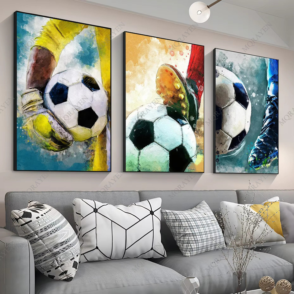 Watercolor Poster Print - Watercolor Football Posters Prints Canvas Painting