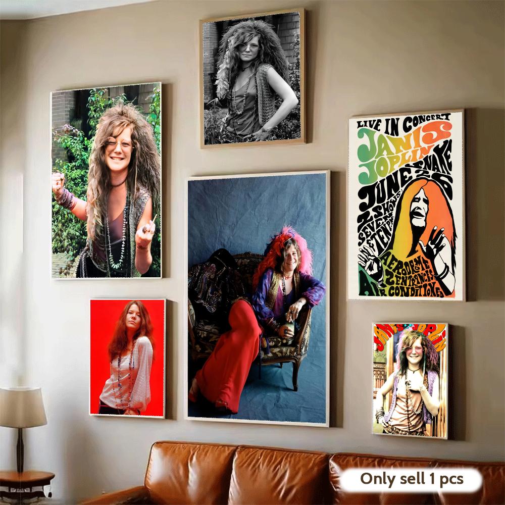 Home Decor Living Room Ideas - American Singer J-Janis Joplin Poster Modern