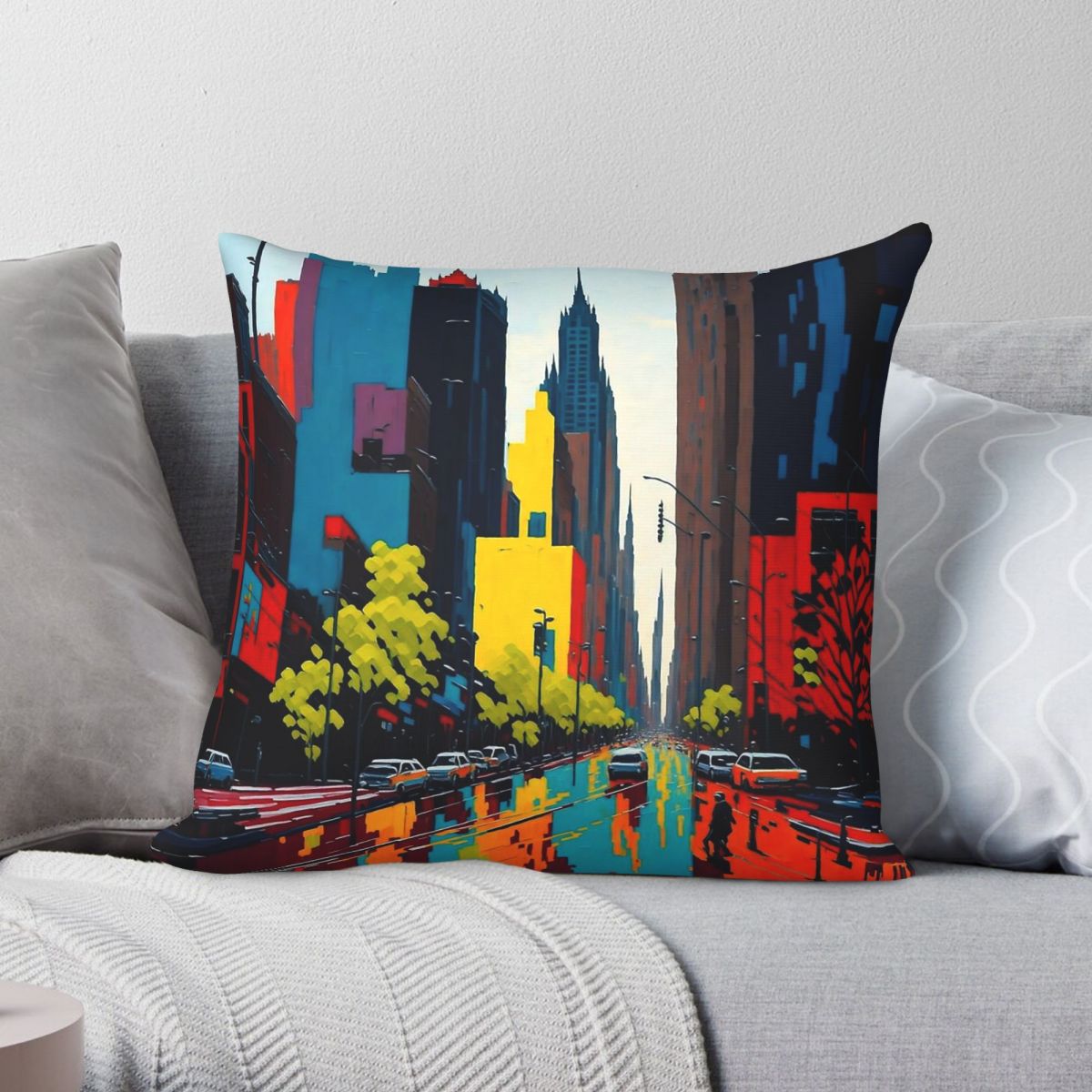 Home Decor Melbourne - Melbourne Australia City Aesthetic Square Pillowcase