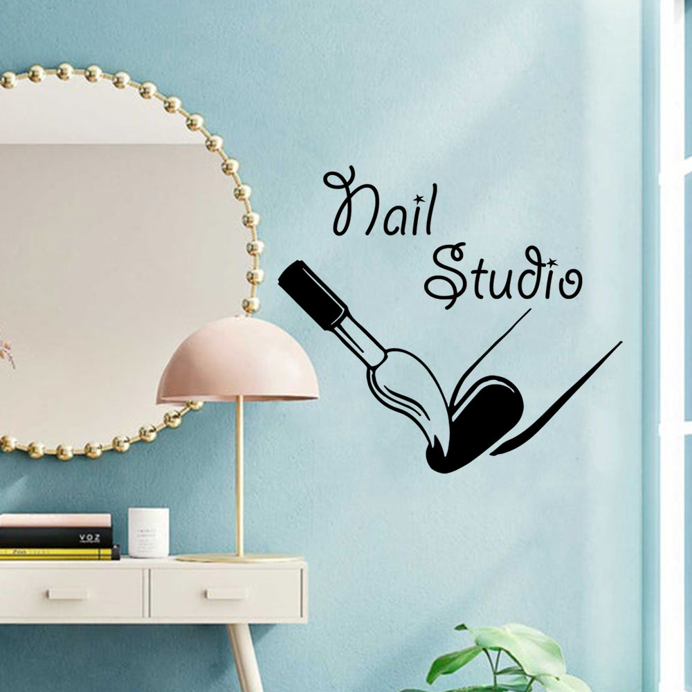 Home Decor Wall Stickers - 1PC Creative Manicure Customized Text Waterproof