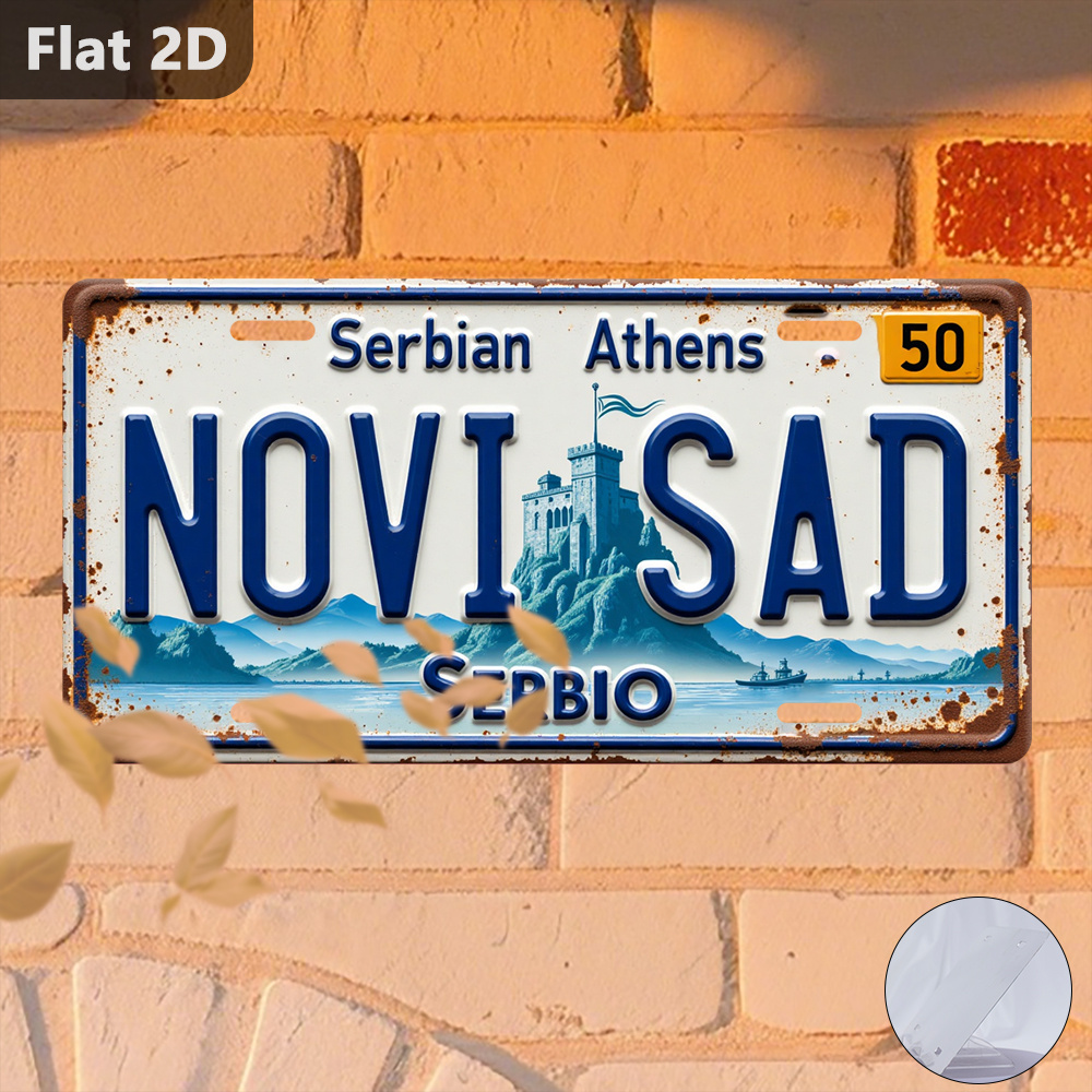 Home Decor Novi Sad - Vintage 2D Tin Sign Novi Sad
