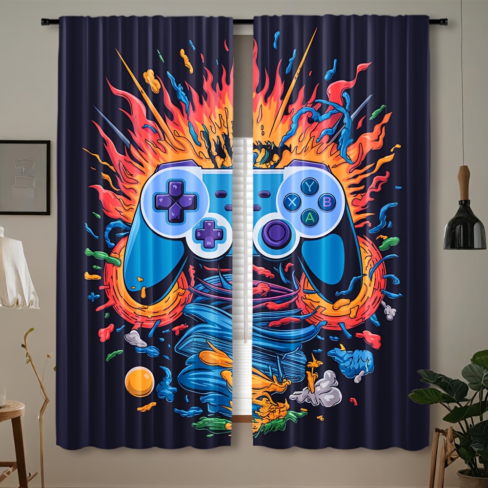 Home Decor Youtube Videos - Gamer Pop Culture Curtain Window Drapes