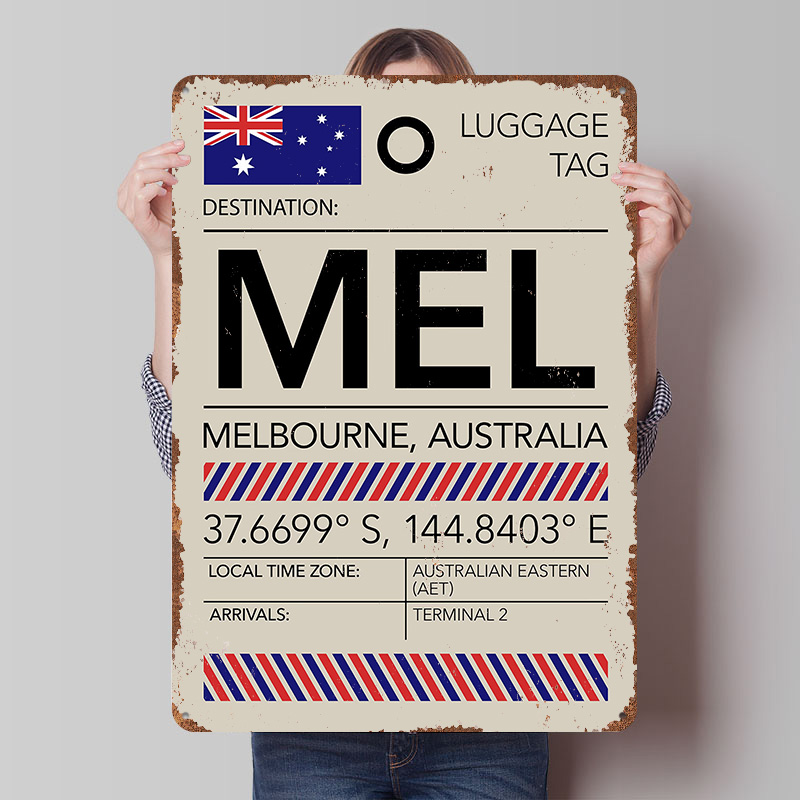 Home Decor Melbourne - MEL Melbourne Australia Airport Printed Poster