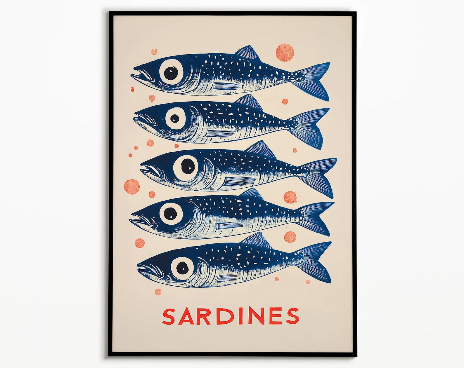 Home Decor Minimalist Style - Vintage Sardines Canvas Wall Art Poster