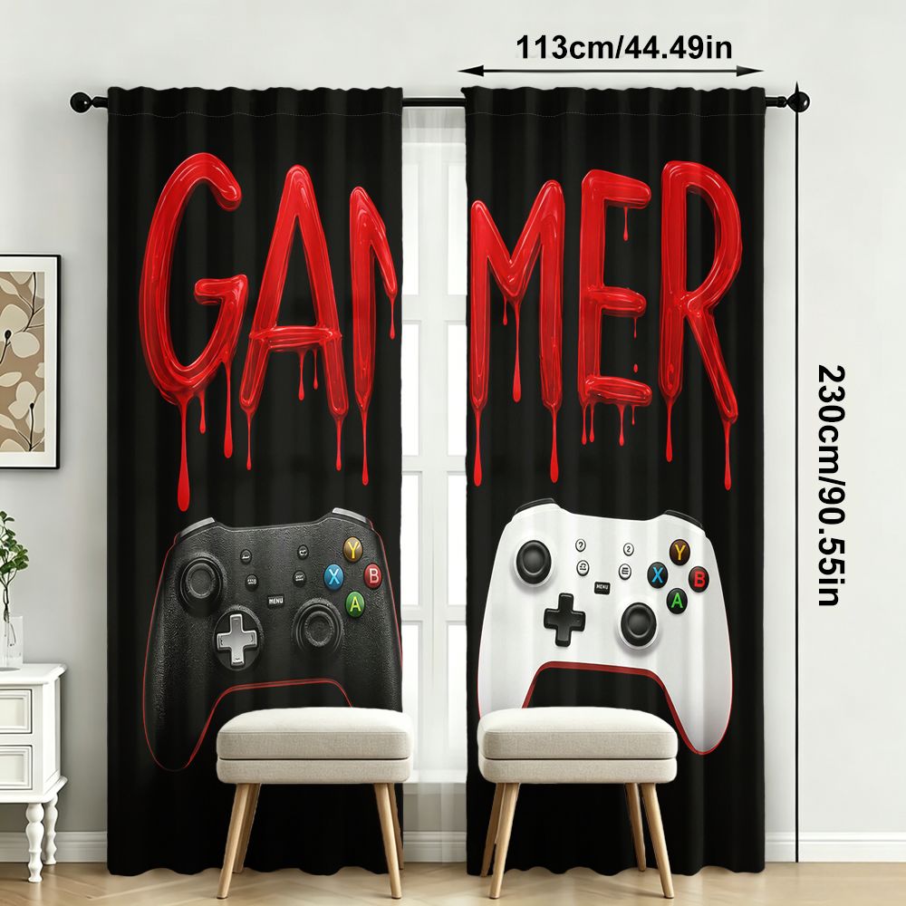 Gamer Curtains Black Video Gam - огляд і ціна Home Decor Youtube Videos