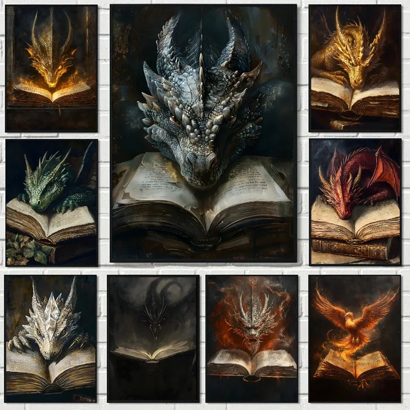 Large Dragon Reading Book Post - огляд і ціна Home Decor Gothic