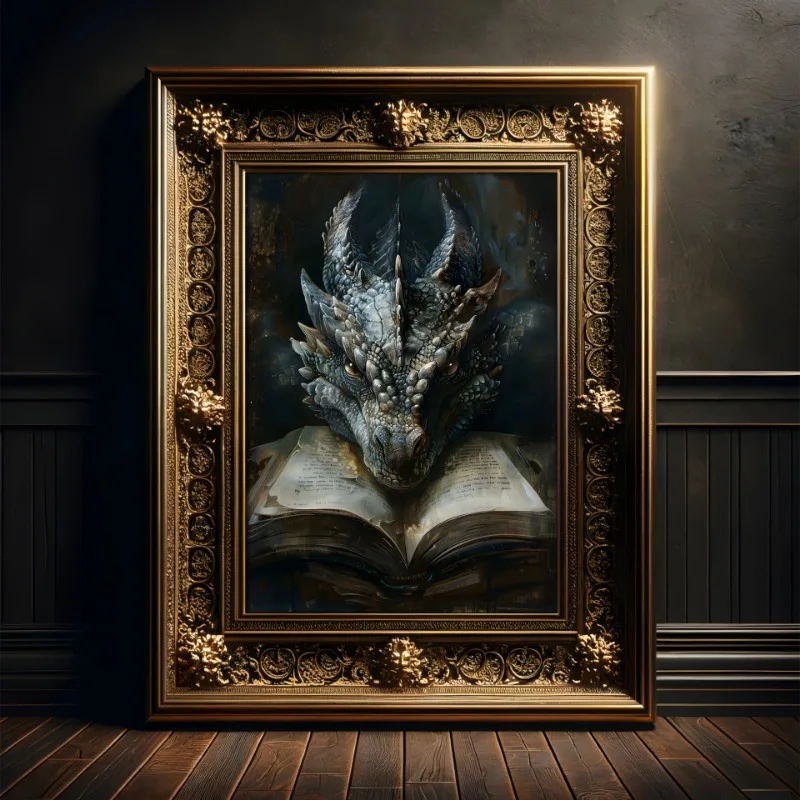 Large Dragon Reading Book Post - огляд і ціна Home Decor Gothic
