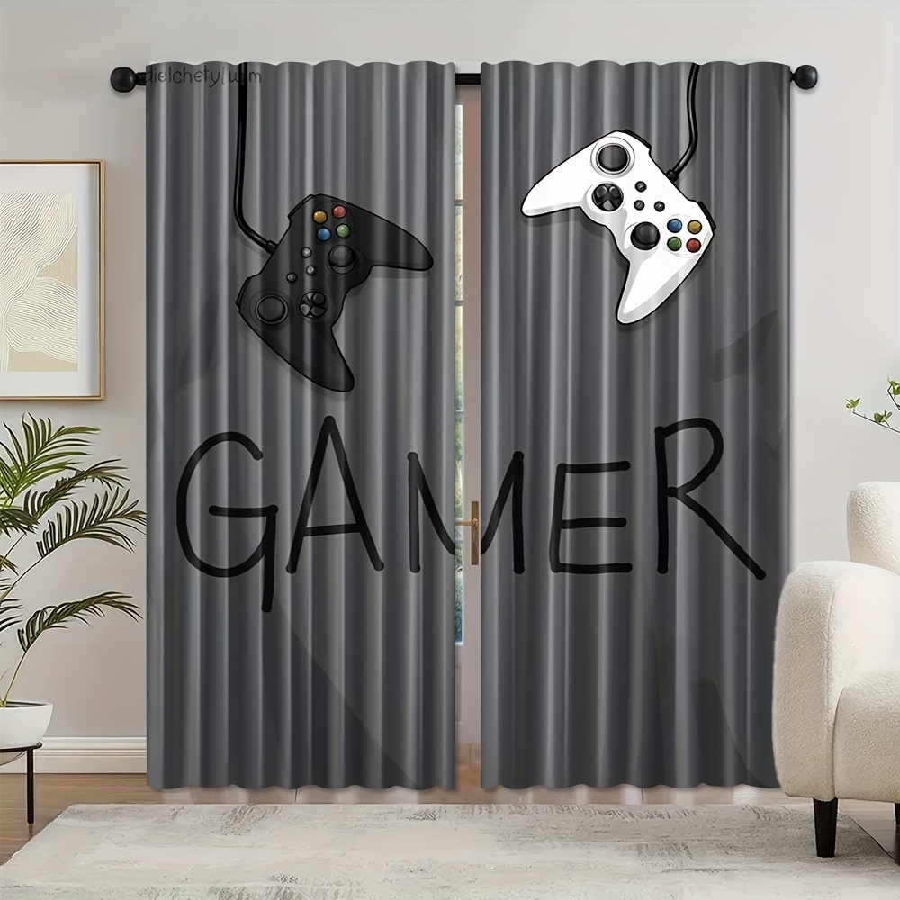 Gamer Text Controller Curtains - огляд і ціна Home Decor Youtube Videos
