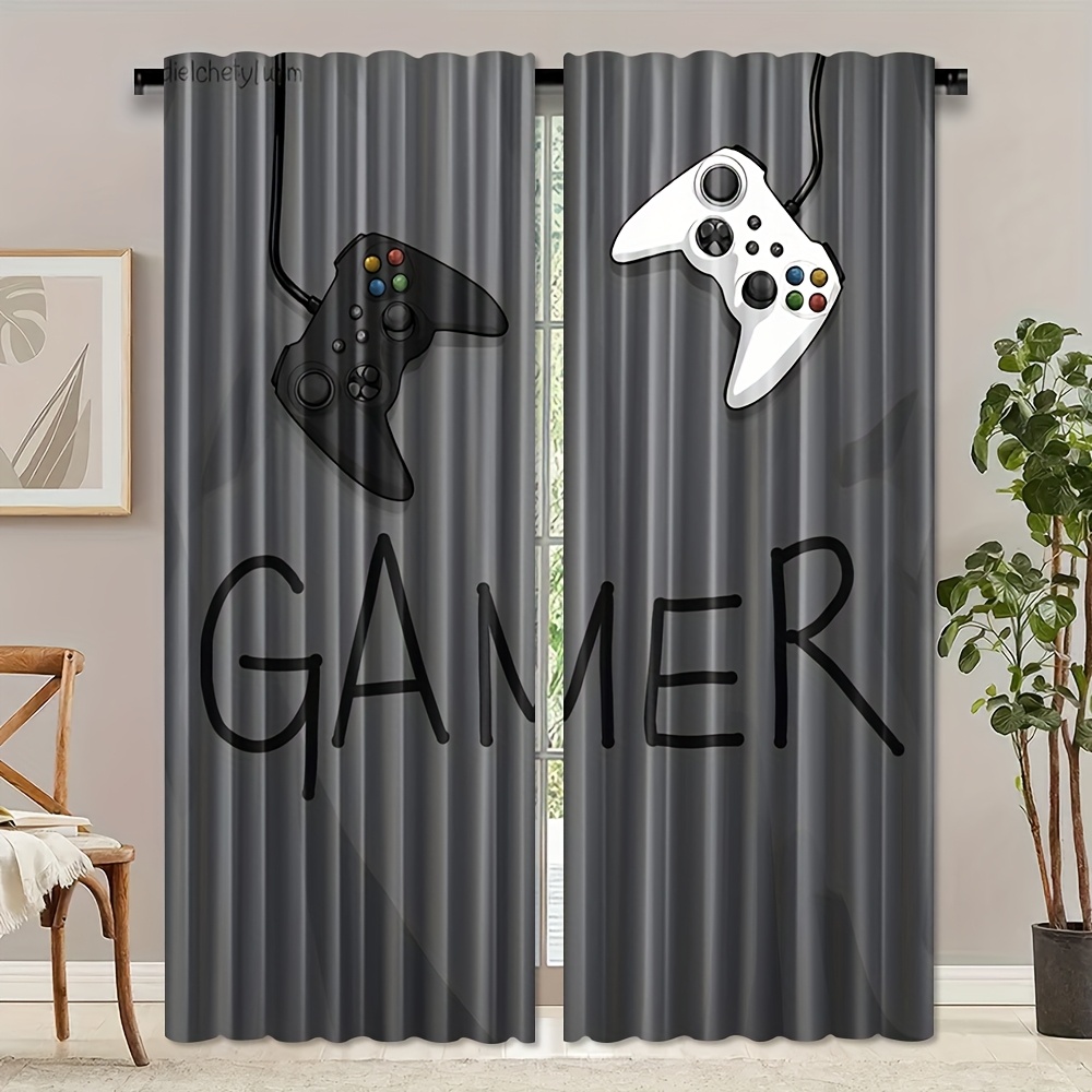 Gamer Text Controller Curtains - огляд і ціна Home Decor Youtube Videos