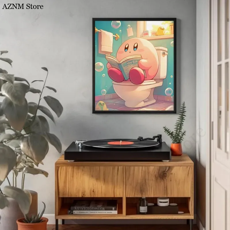 Funny Bathroom Cartoon Video G - огляд і ціна Watercolor Poster Print