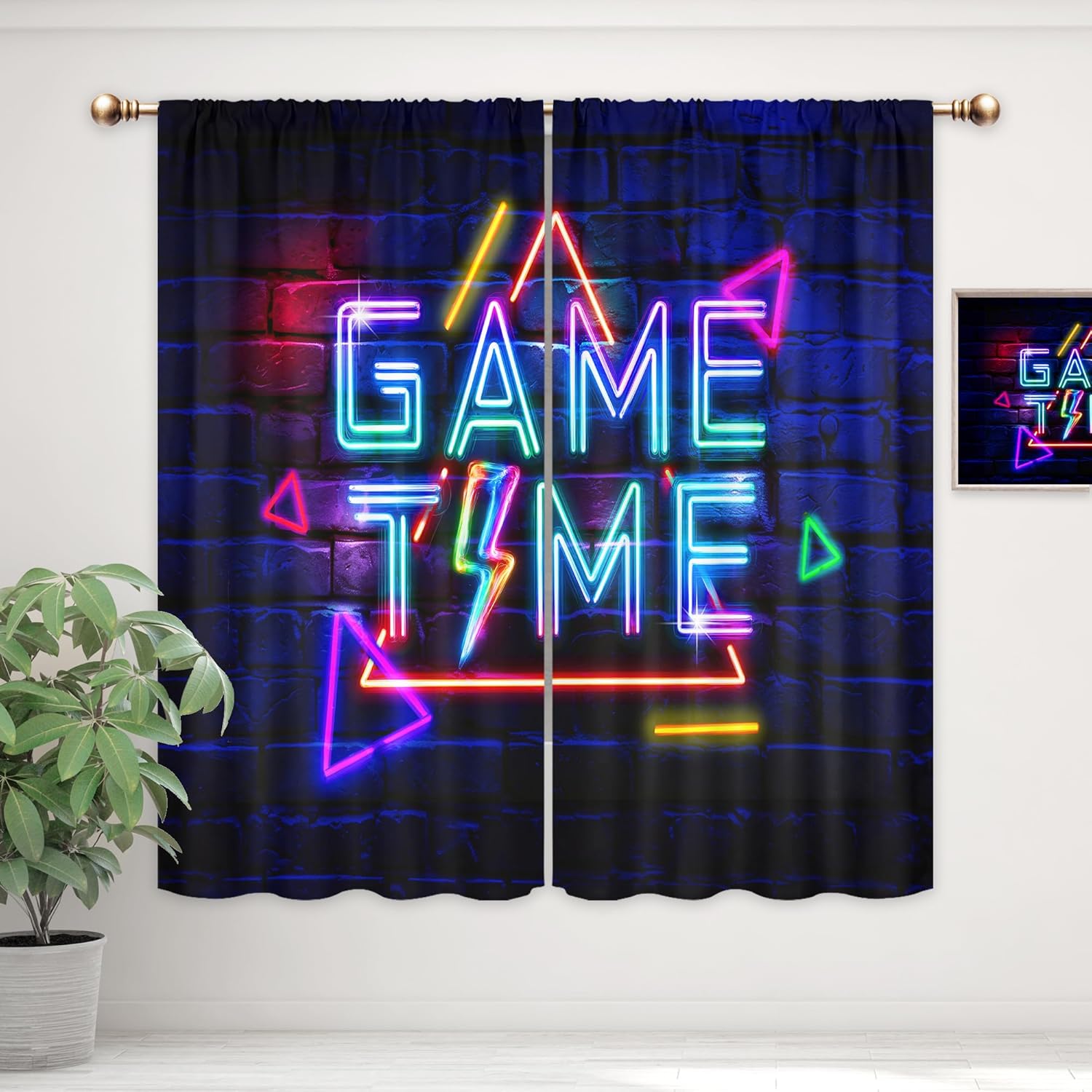 Kids Neon Gaming Curtains for  - огляд і ціна Home Decor Youtube Videos