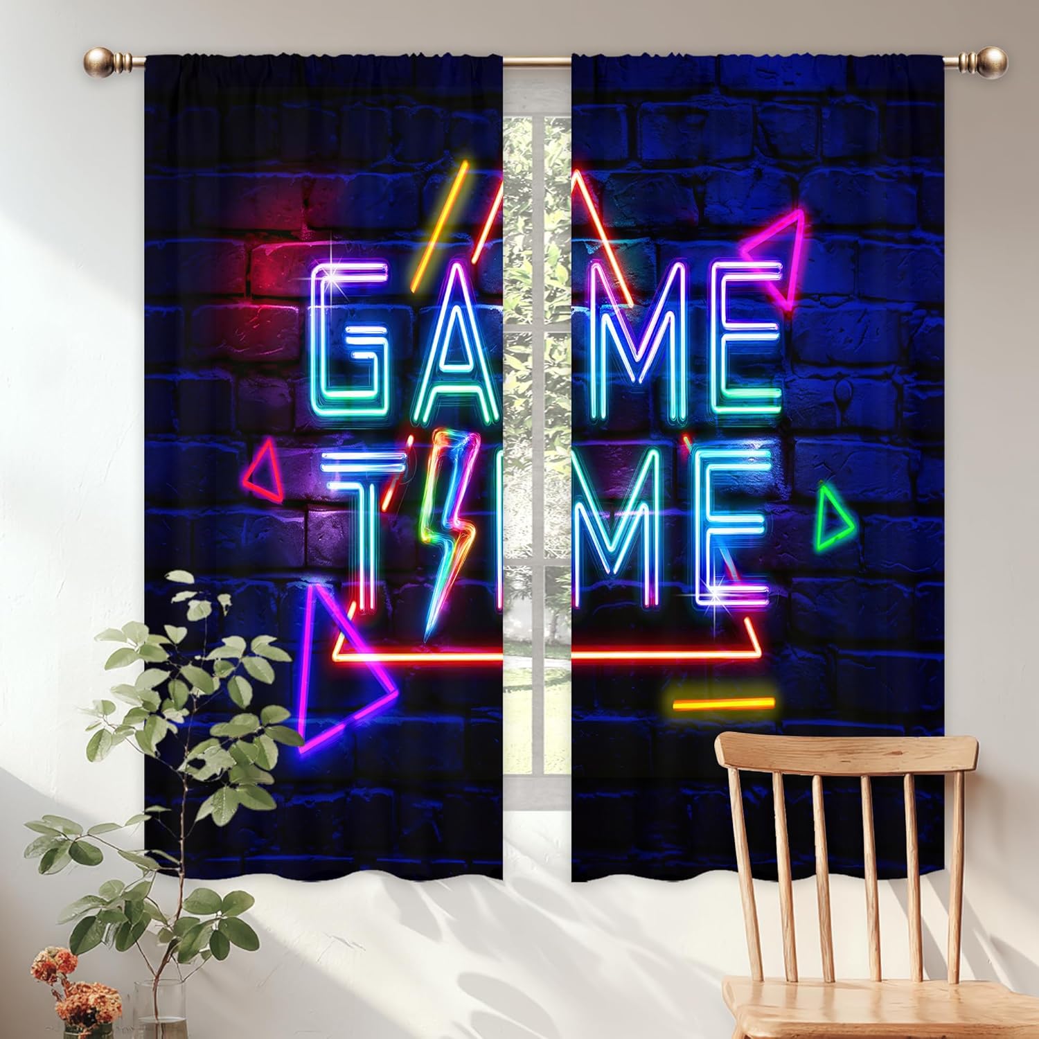 Kids Neon Gaming Curtains for  - огляд і ціна Home Decor Youtube Videos