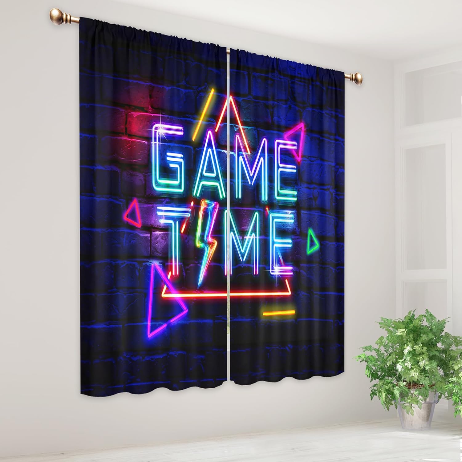 Kids Neon Gaming Curtains for  - огляд і ціна Home Decor Youtube Videos
