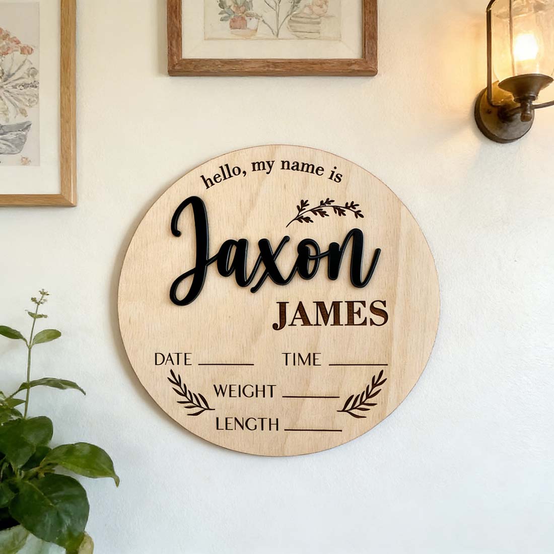 1Pc Custom Baby Announcement S - огляд і ціна Home Decor Xmas