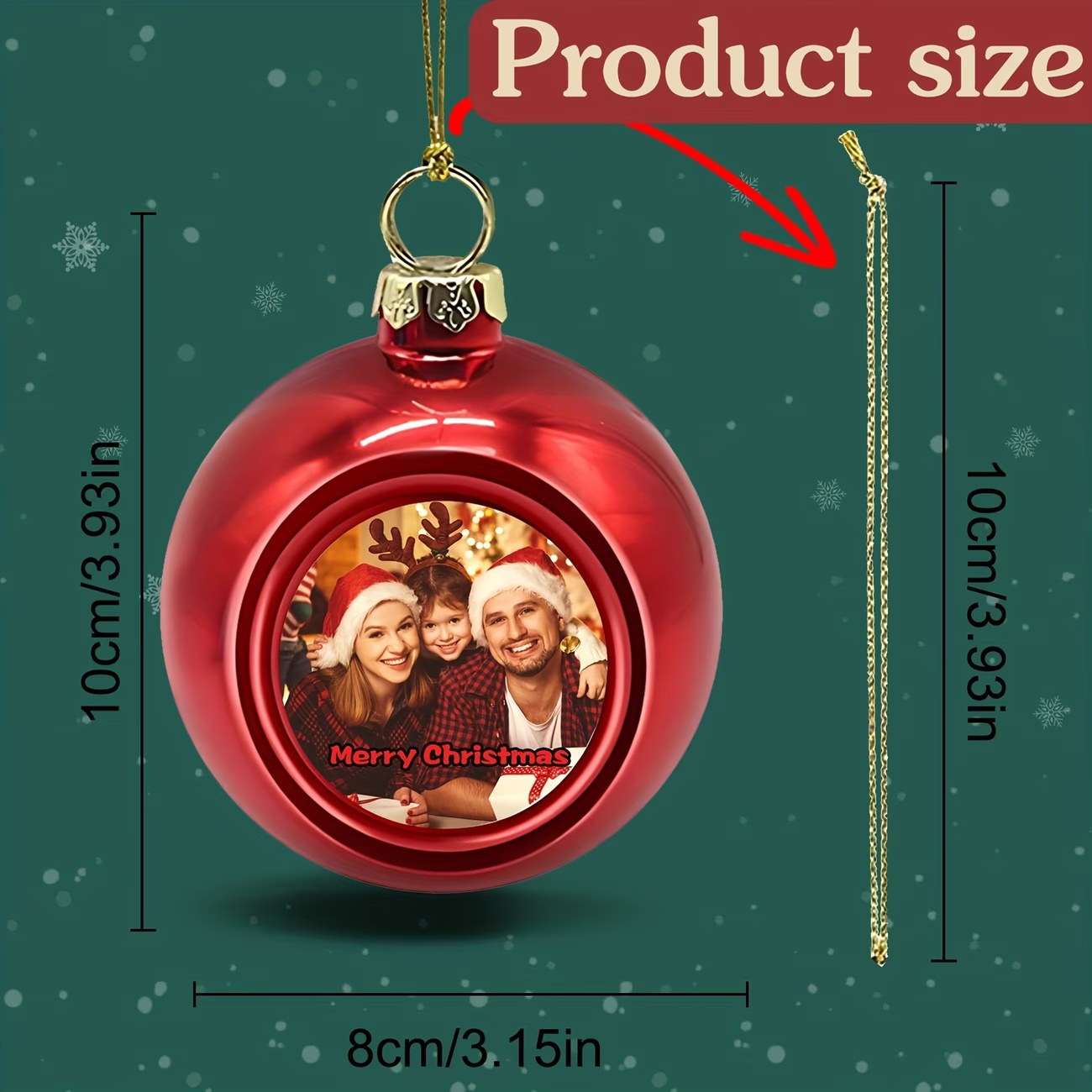 Custom Photo Christmas Ornamen - огляд і ціна Home Decor Xmas