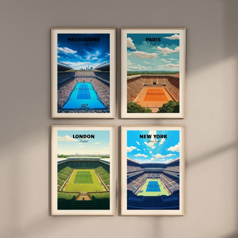 Tennis Majors Poster London Ne - огляд і ціна Home Decor Melbourne