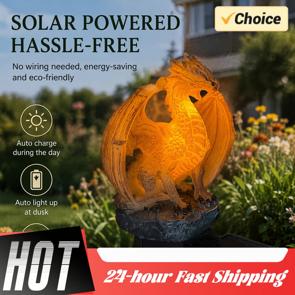 Dragon Solar Garden Light Ener - огляд і ціна Home Decor Gothic