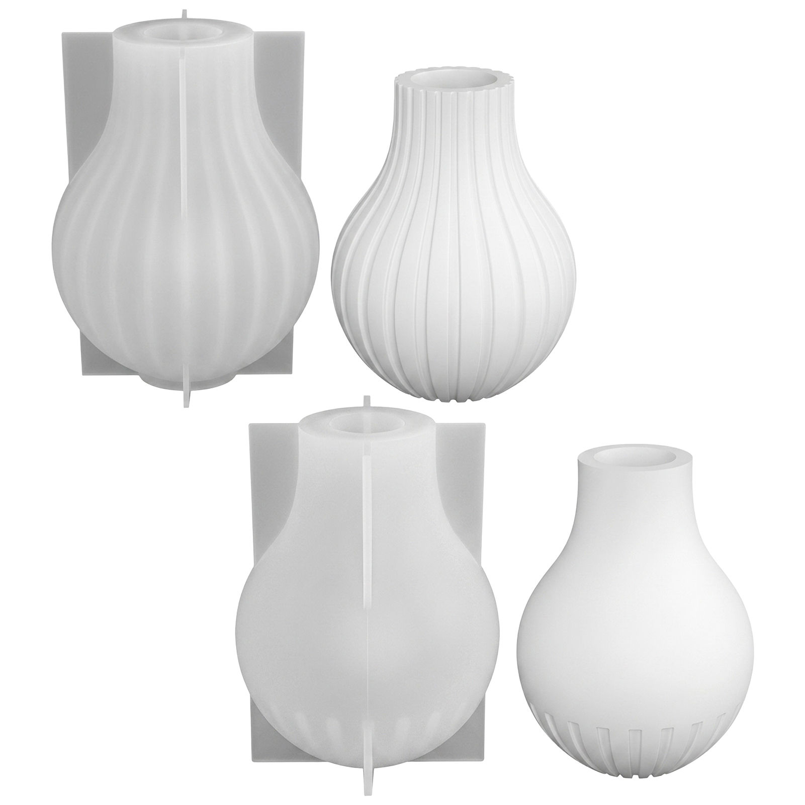 Silicone Vase Mold with Stripe - огляд і ціна Home Decor Minimalist Style