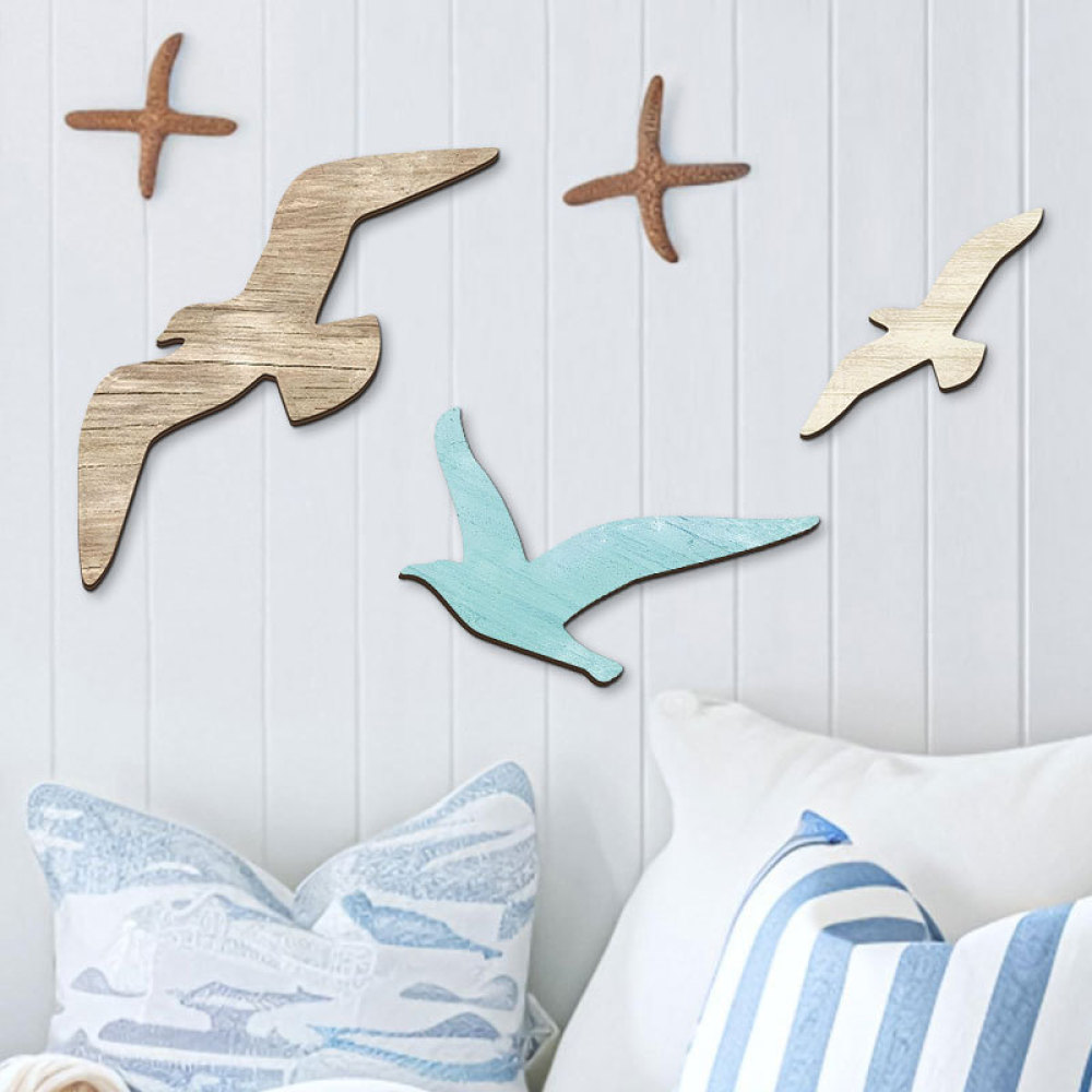 Artistic Wooden Seagull Wall D - огляд і ціна Home Decor Minimalist Style