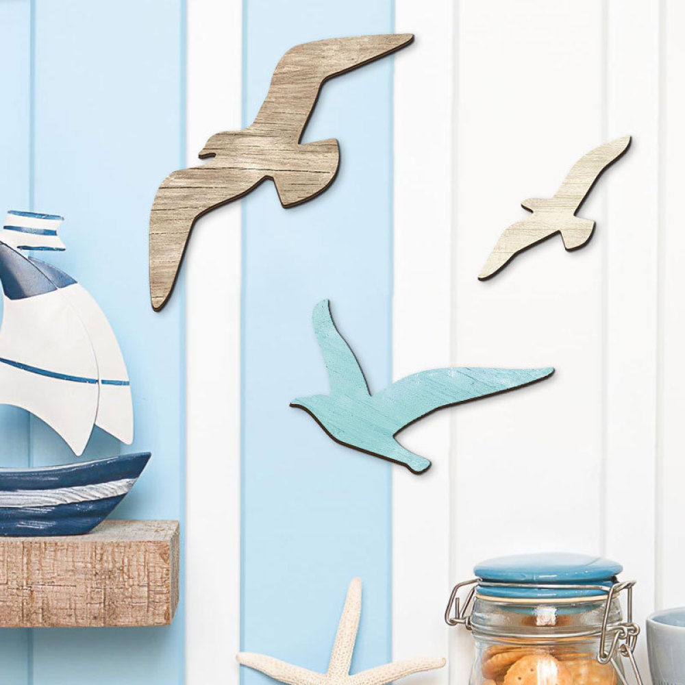 Artistic Wooden Seagull Wall D - огляд і ціна Home Decor Minimalist Style
