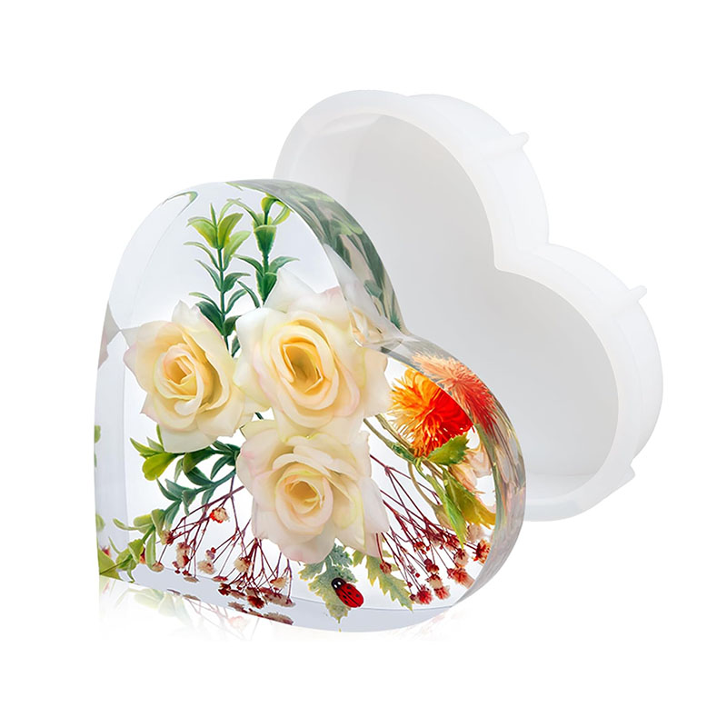 Large Heart Epoxy Resin Mold F - огляд і ціна Dried Flower Bouquet