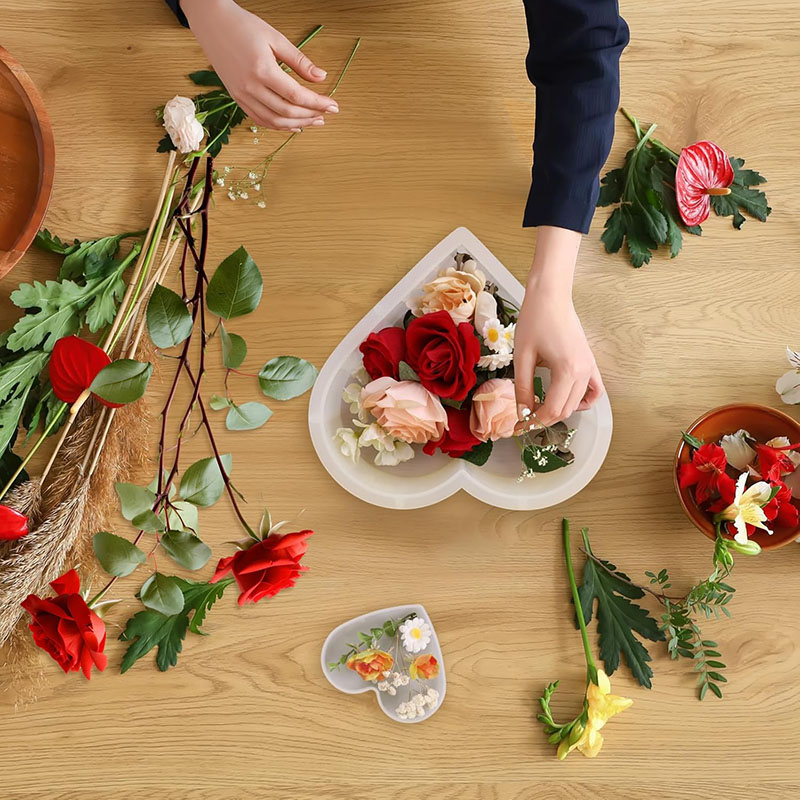 Large Heart Epoxy Resin Mold F - огляд і ціна Dried Flower Bouquet
