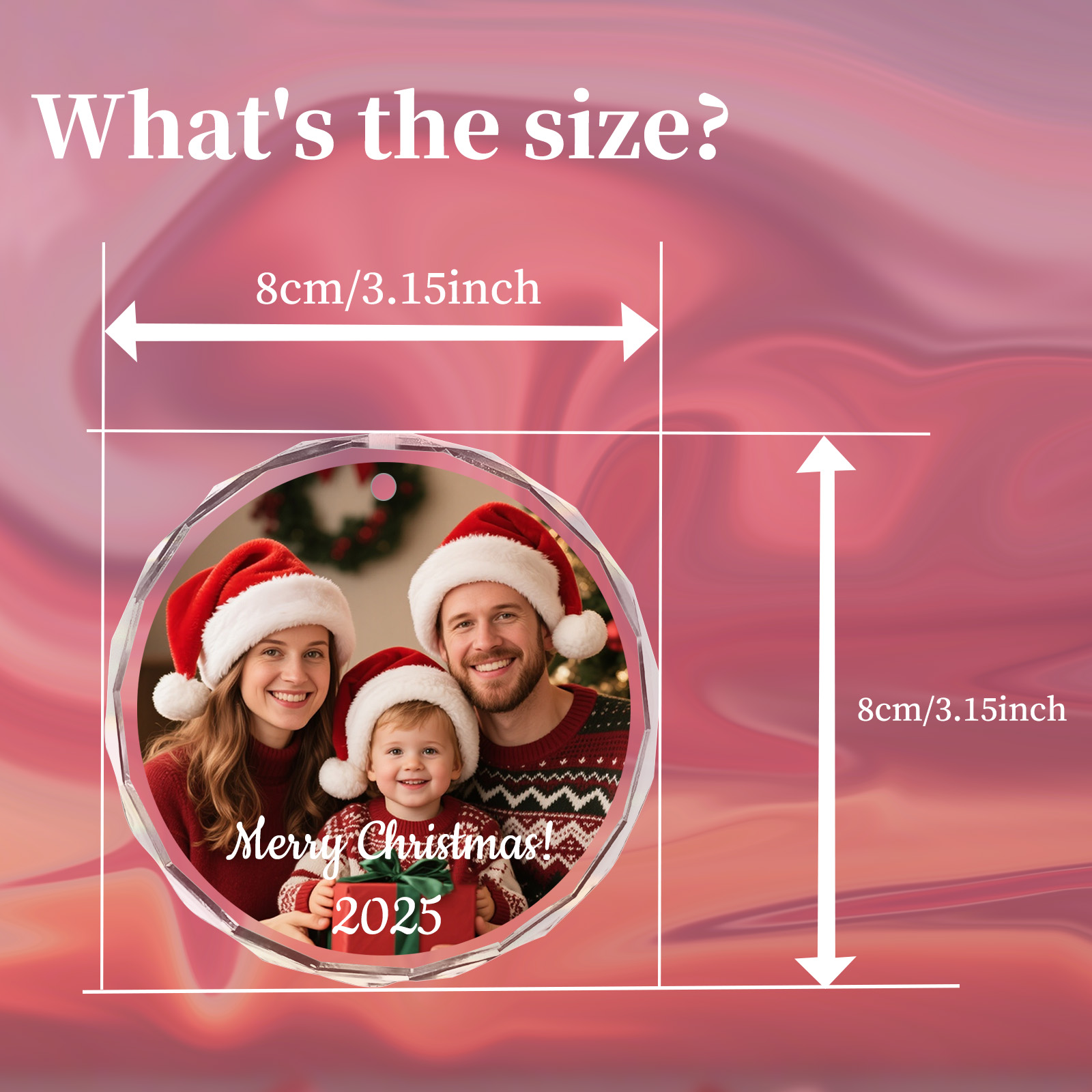 Custom Christmas Photo Ornamen - огляд і ціна Home Decor Xmas