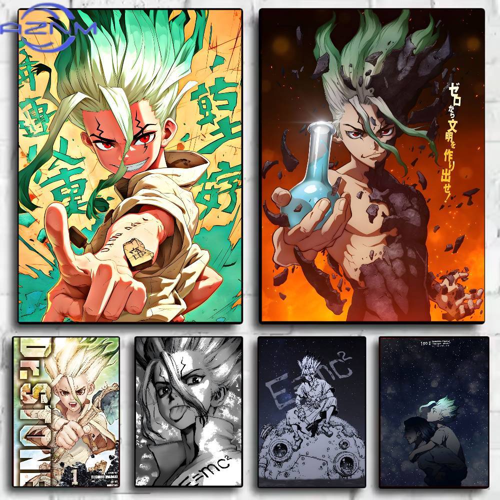 Classic Anime Dr Stone Poster  - огляд і ціна Watercolor Poster Print