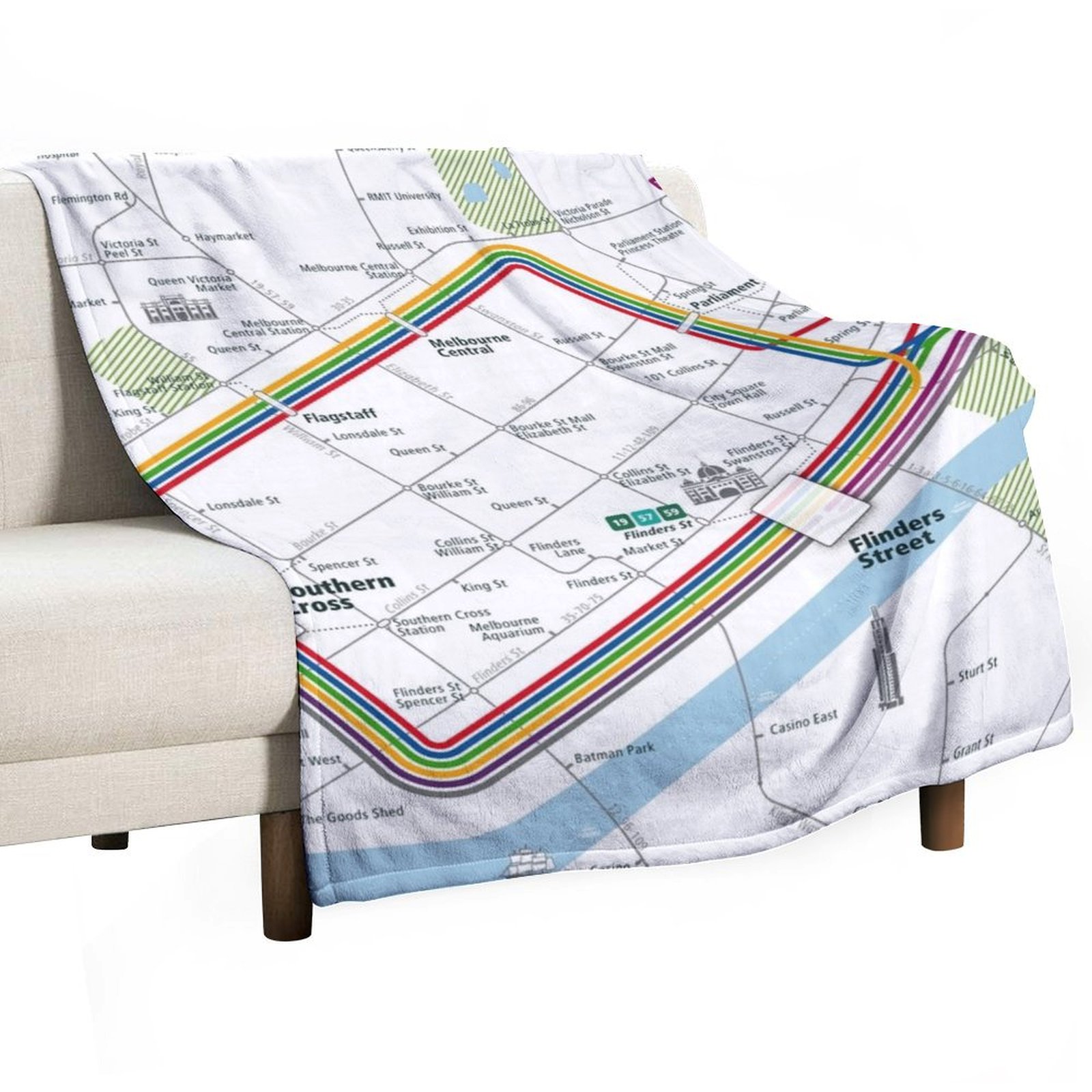 Melbourne City Rail Map Square - огляд і ціна Home Decor Melbourne