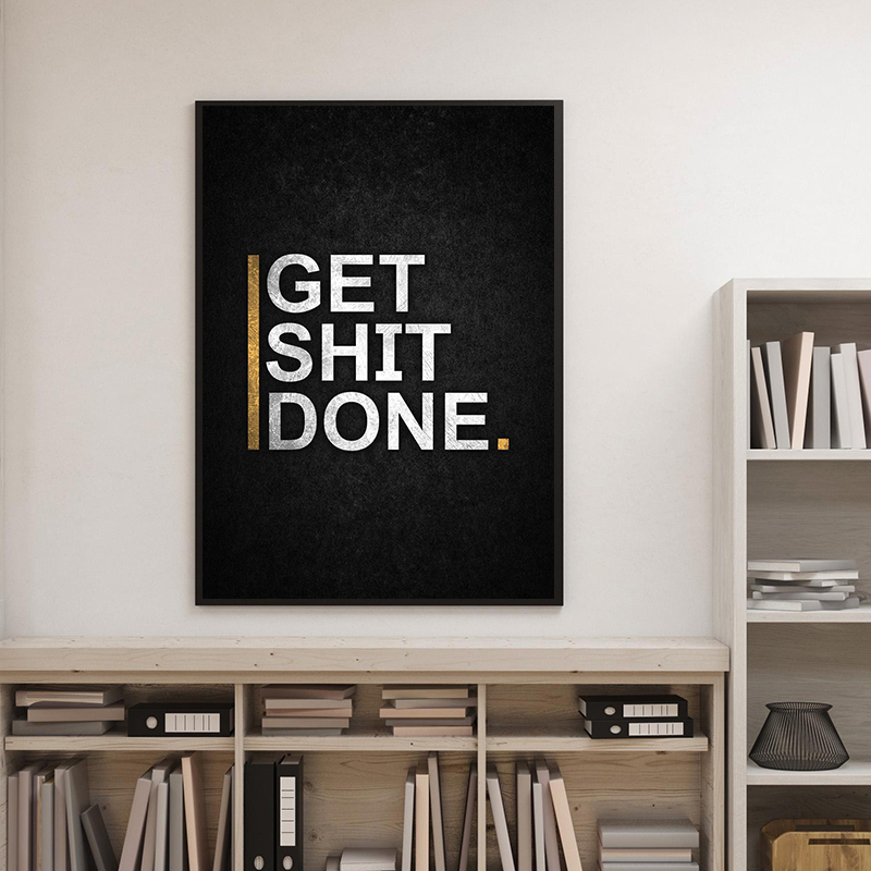 No Excuses Motivational Poster - огляд і ціна Watercolor Poster Print