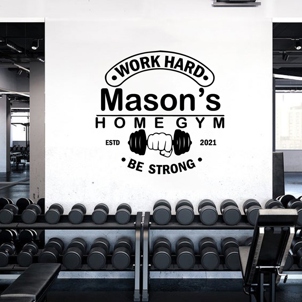 1PC Hot Sale Fitness Custom Na - огляд і ціна Home Decor Wall Stickers
