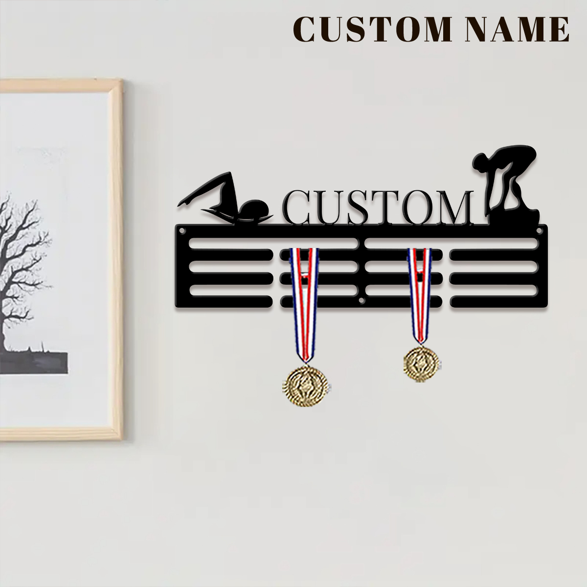 1pc Custom Swimming Metal Meda - огляд і ціна Home Decor Xmas
