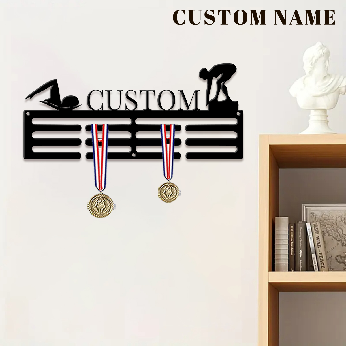 1pc Custom Swimming Metal Meda - огляд і ціна Home Decor Xmas