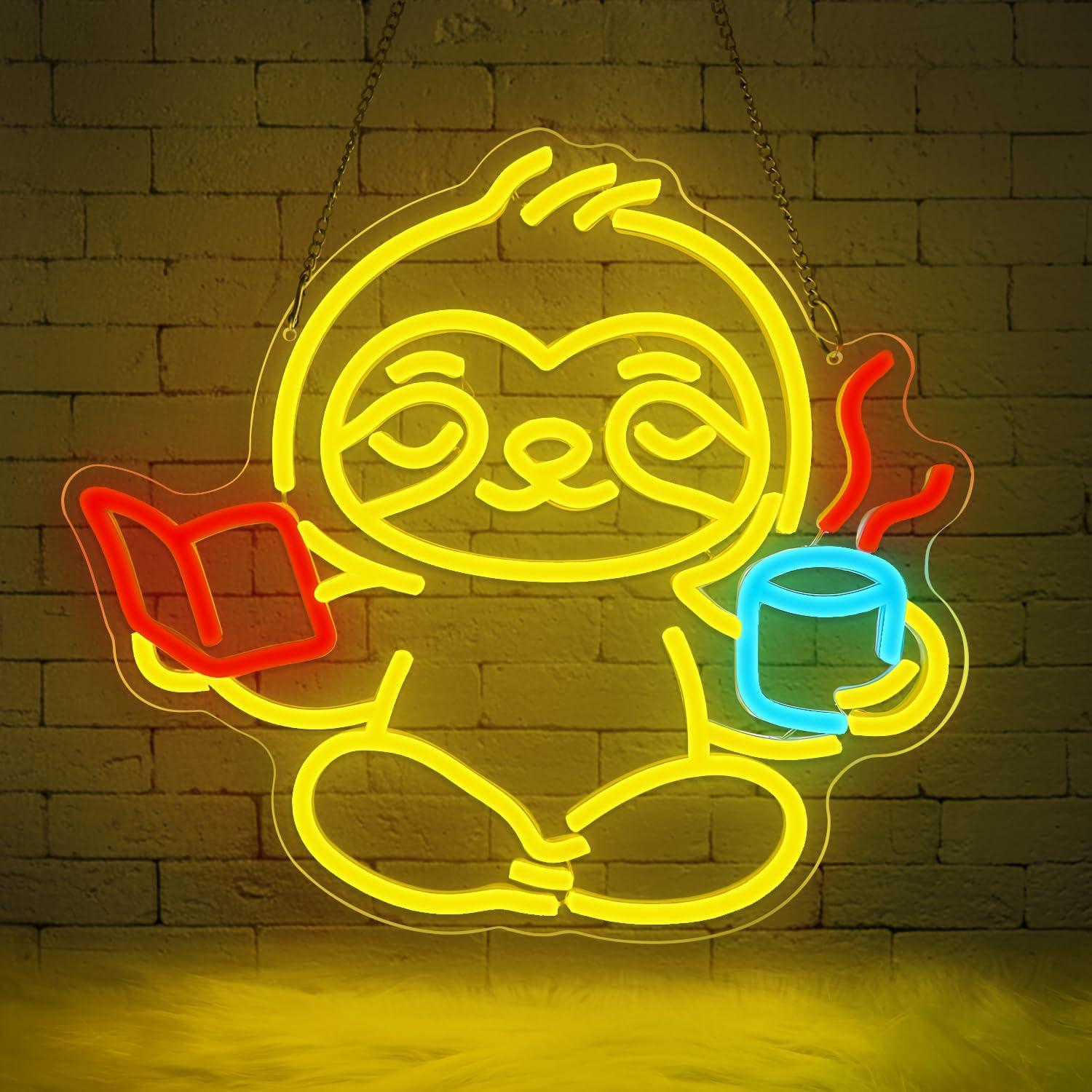 Sloth Neon Sign USB Dimmable L - огляд і ціна Home Decor Light