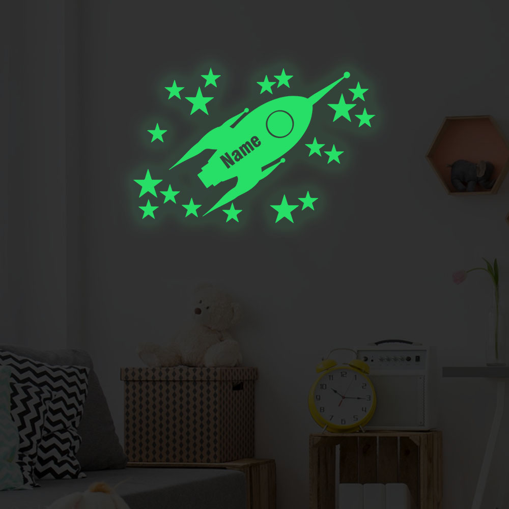 1pc Cartoon Rockets and stars  - огляд і ціна Home Decor Wall Stickers