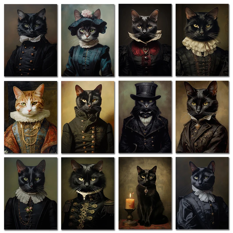 Vintage Renaissance Cat Portra - огляд і ціна Home Decor Gothic