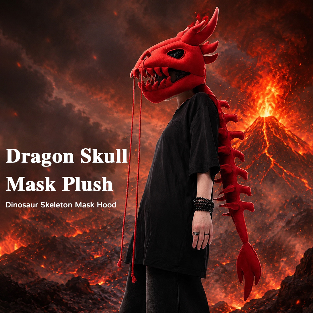 Dragon Skull Spine Plush Hood  - огляд і ціна Home Decor Gothic