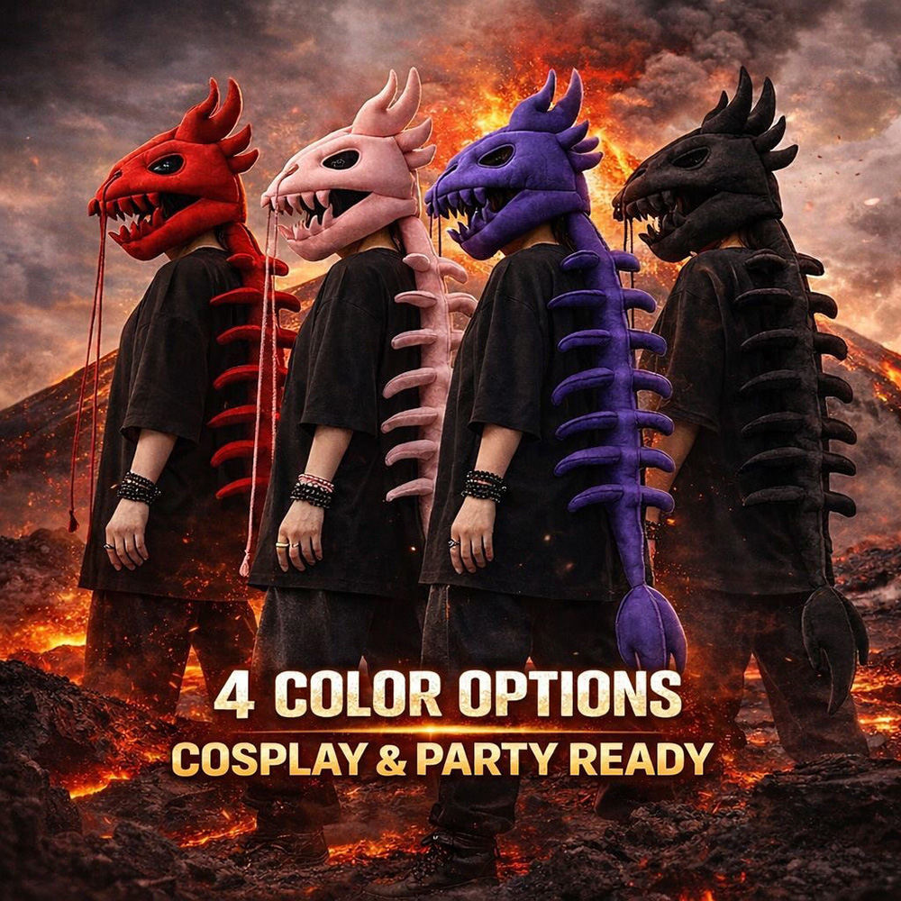 Dragon Skull Spine Plush Hood  - огляд і ціна Home Decor Gothic