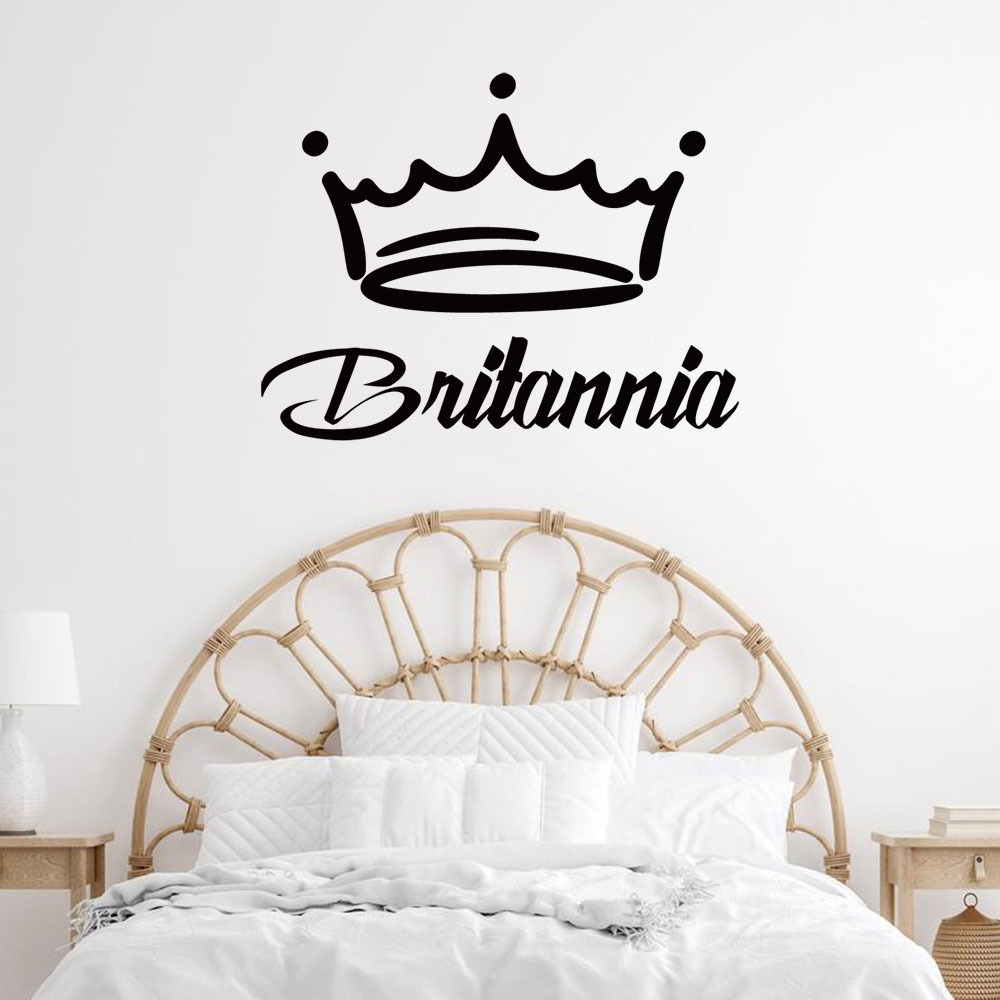 1PC Fashion Crown Customized N - огляд і ціна Home Decor Wall Stickers