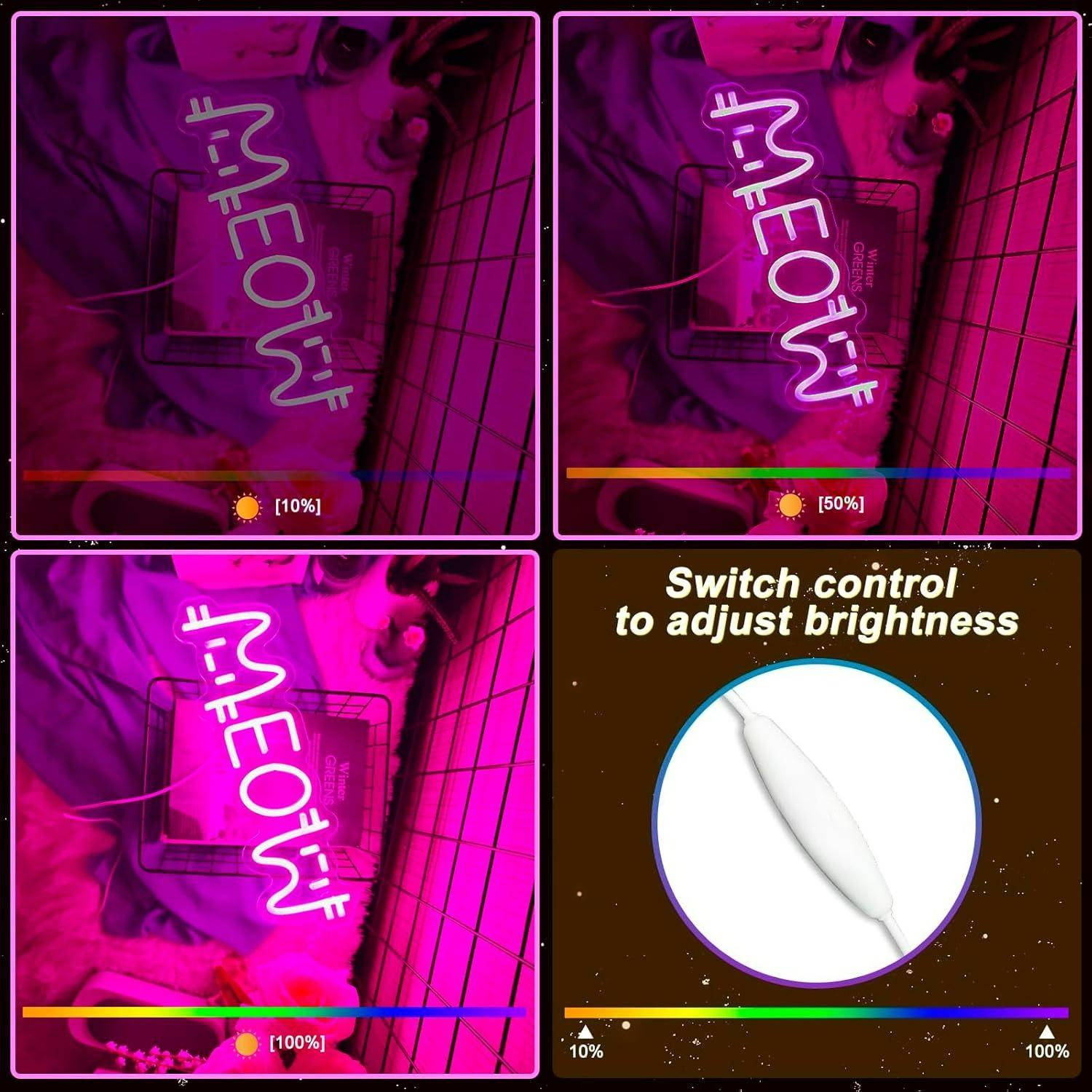 Meow Neon Sign Cat USB Powered - огляд і ціна Home Decor Light