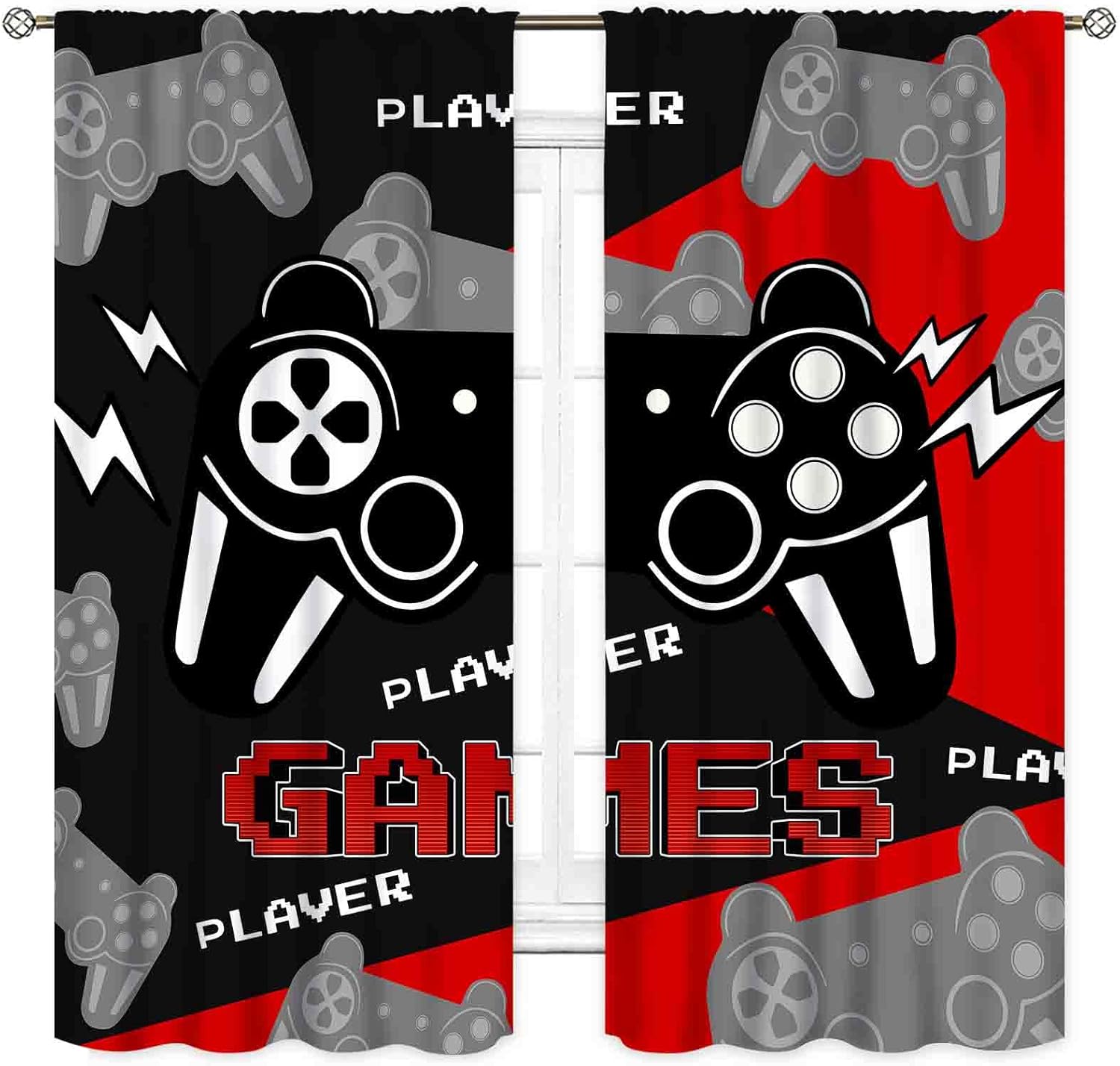 Black Red Gaming Curtains, Vid - огляд і ціна Home Decor Youtube Videos