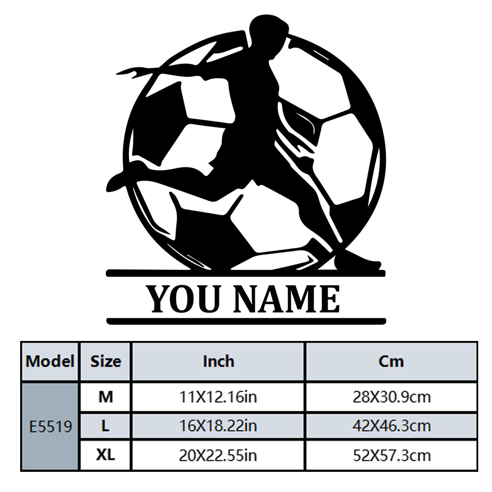 1PC Fashion Soccer Customized  - огляд і ціна Home Decor Wall Stickers