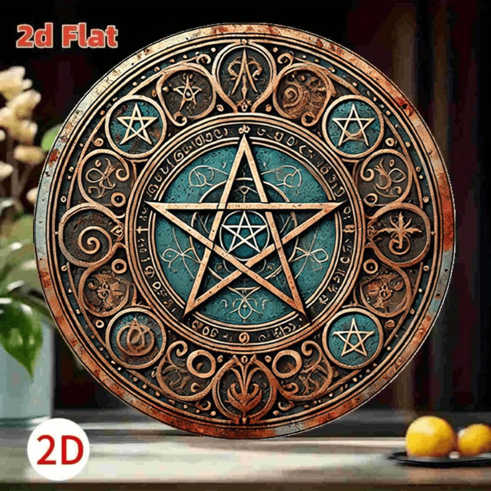 Vintage Wiccan Pentagram Metal - огляд і ціна Home Decor Gothic
