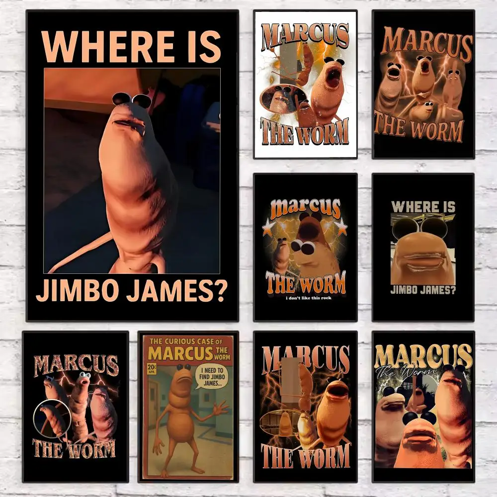 The Worm Funny Marcus  Poster  - огляд і ціна Home Decor Living Room Ideas