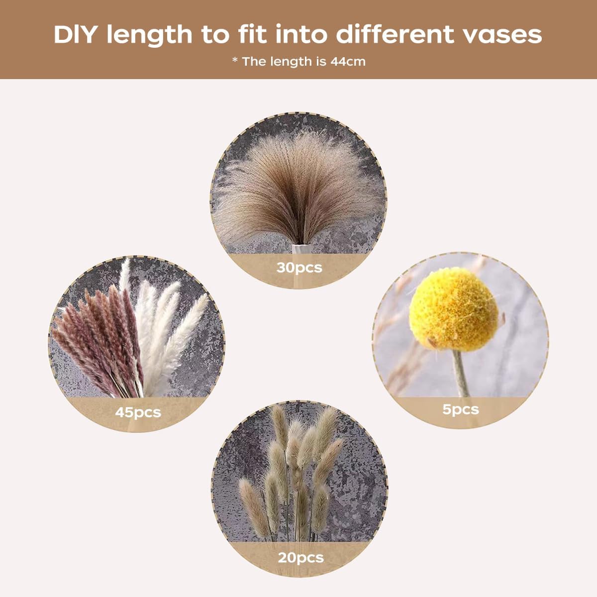 Dried Pampas Grass Bouquet Nat - огляд і ціна Dried Flower Bouquet