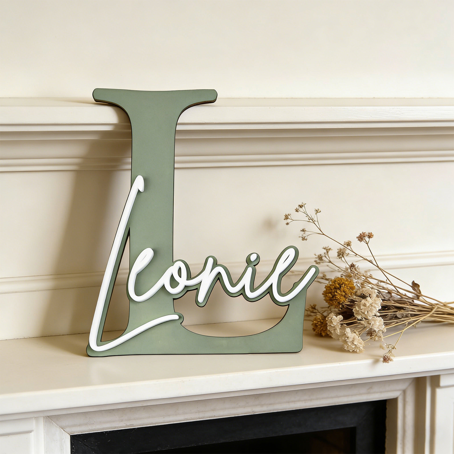 1pc Double-layer Wooden Name D - огляд і ціна Home Decor Xmas
