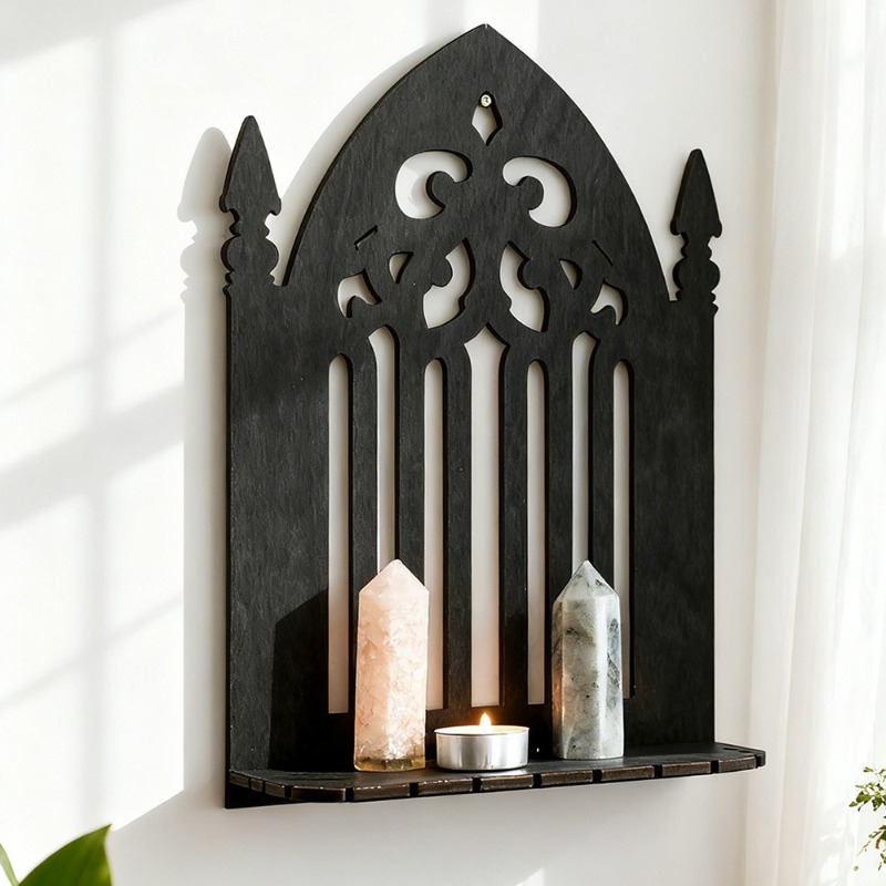 Bohemian Gothic Black Wood Wal - огляд і ціна Home Decor Living Room Ideas
