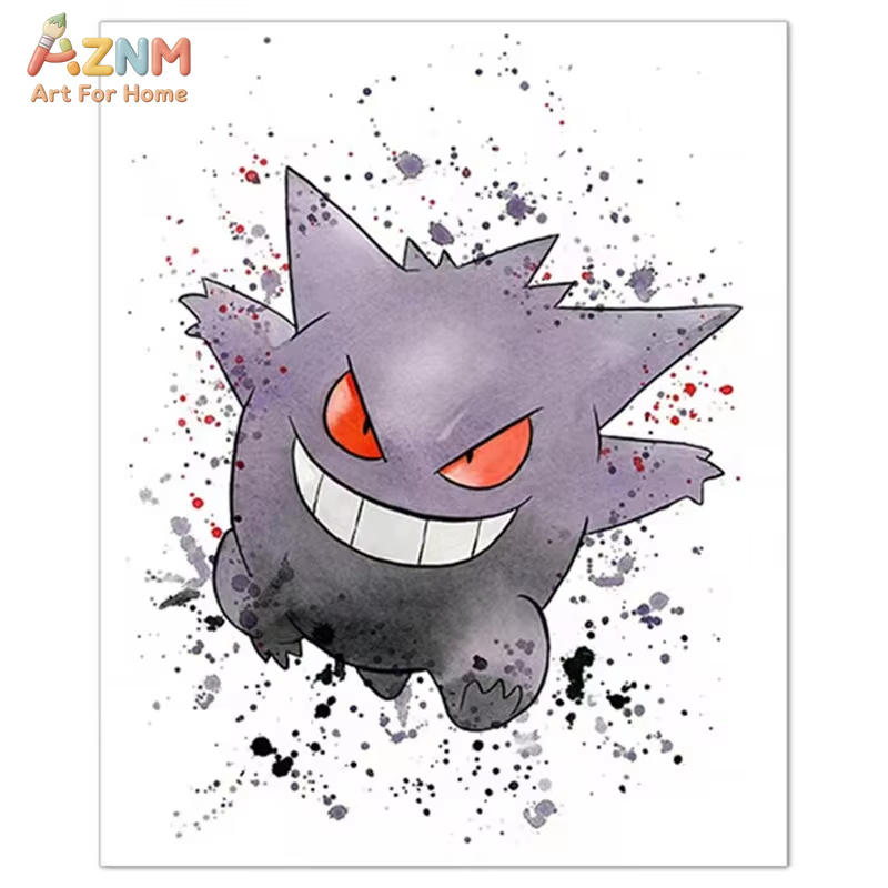 1PC ，Anime Pokemon Canvas Pain - огляд і ціна Watercolor Poster Print