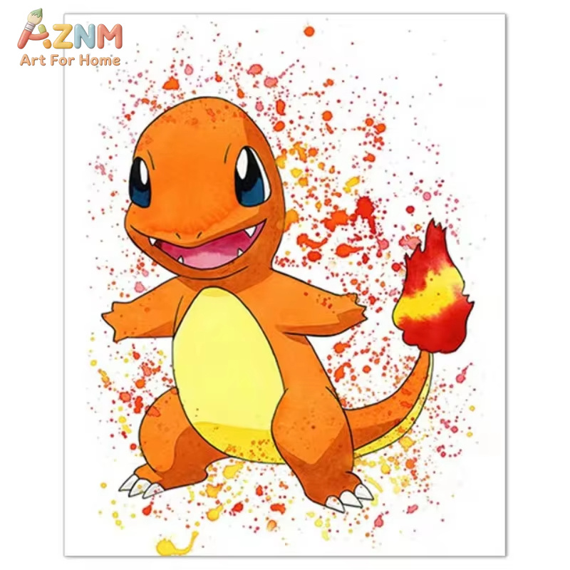 1PC ，Anime Pokemon Canvas Pain - огляд і ціна Watercolor Poster Print