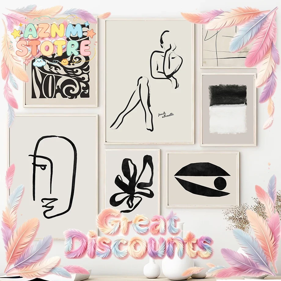 Minimalist Abstract Line Figur - огляд і ціна Home Decor Minimalist Style